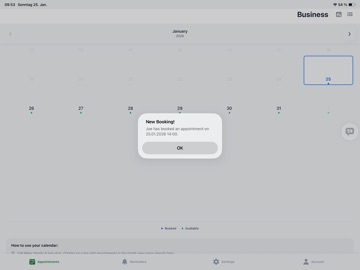 Tamea: Appointment Booking iPad screenshot