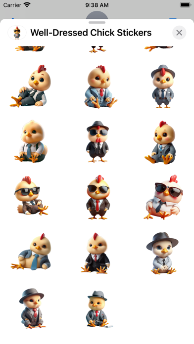 Screenshot #3 pour Well-Dressed Chick Stickers