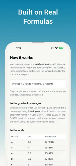 Final Grades Calculator screenshot 3