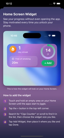 Stop Cigarette - Cigs Counter iPhone screenshot