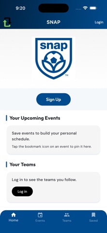 Snap Soccer app screenshot