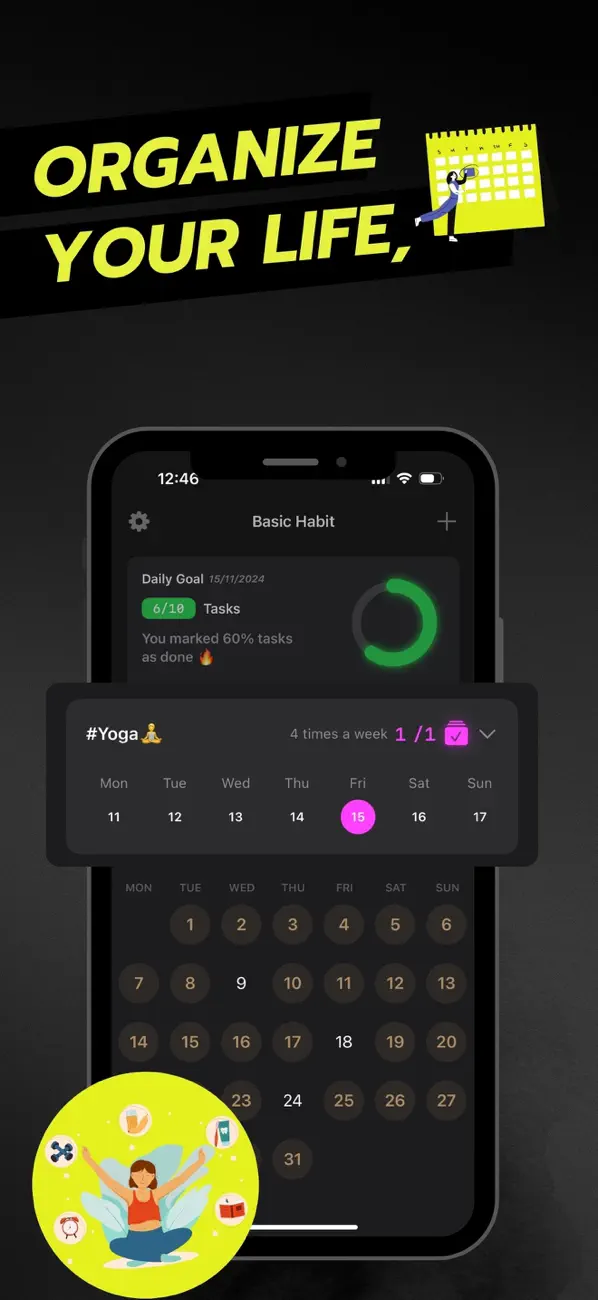 Screenshot #3 pour Basic Habit Tracker - Planner