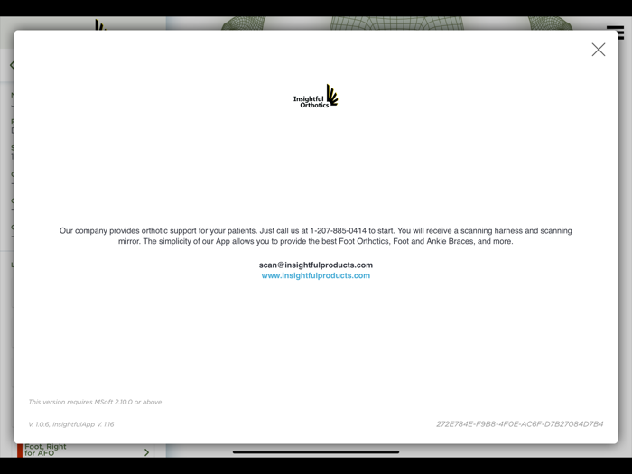 Insightful Scan for Orthotics