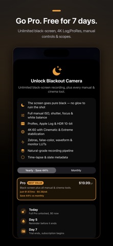 Blackout Camera screenshot
