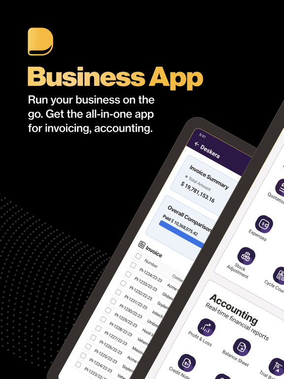Deskera: Business & Accounting iPad screenshot 1 - Business app