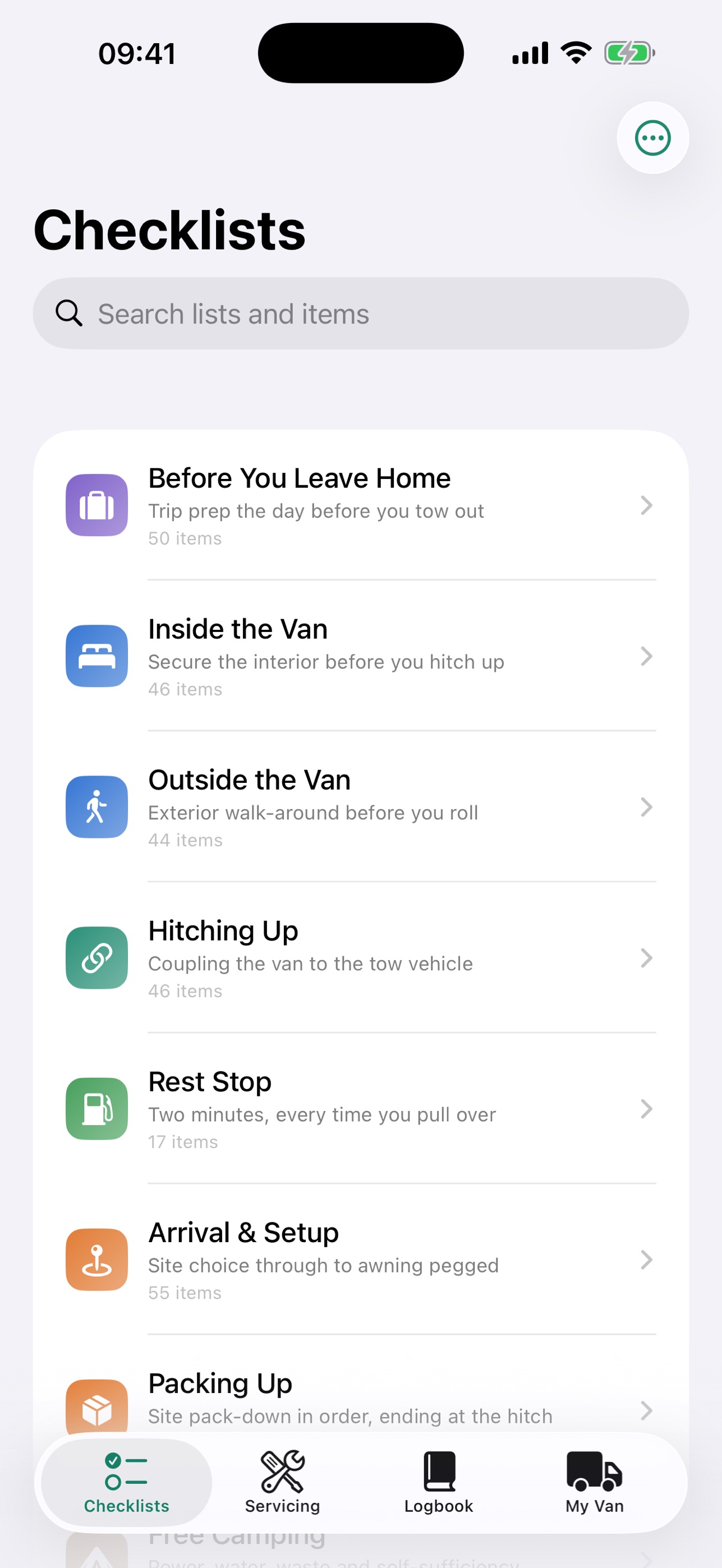 Screenshot 1 of Caravan Checklist
