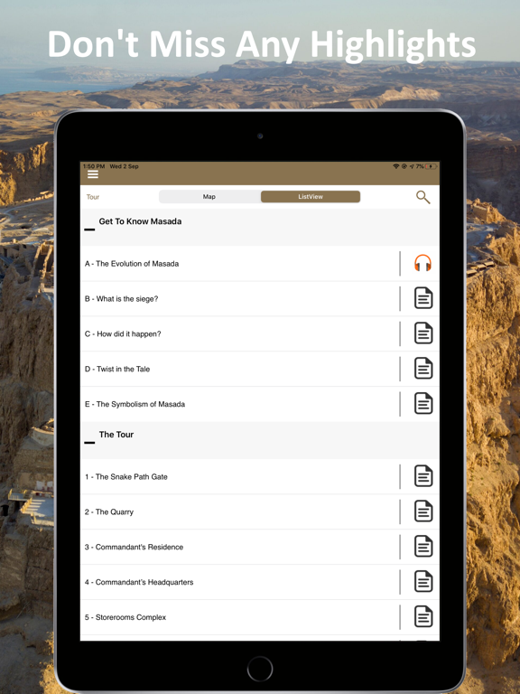 Screenshot #6 pour Masada Fortress GPS Audio Tour