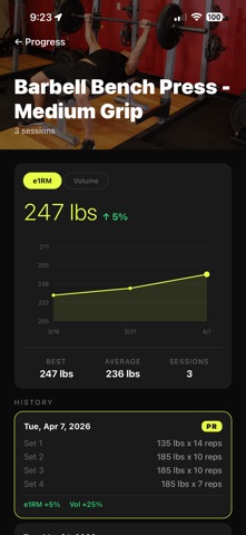 Sculpt Workout Tracker screenshot