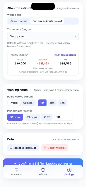 TimeBudget screenshot 2