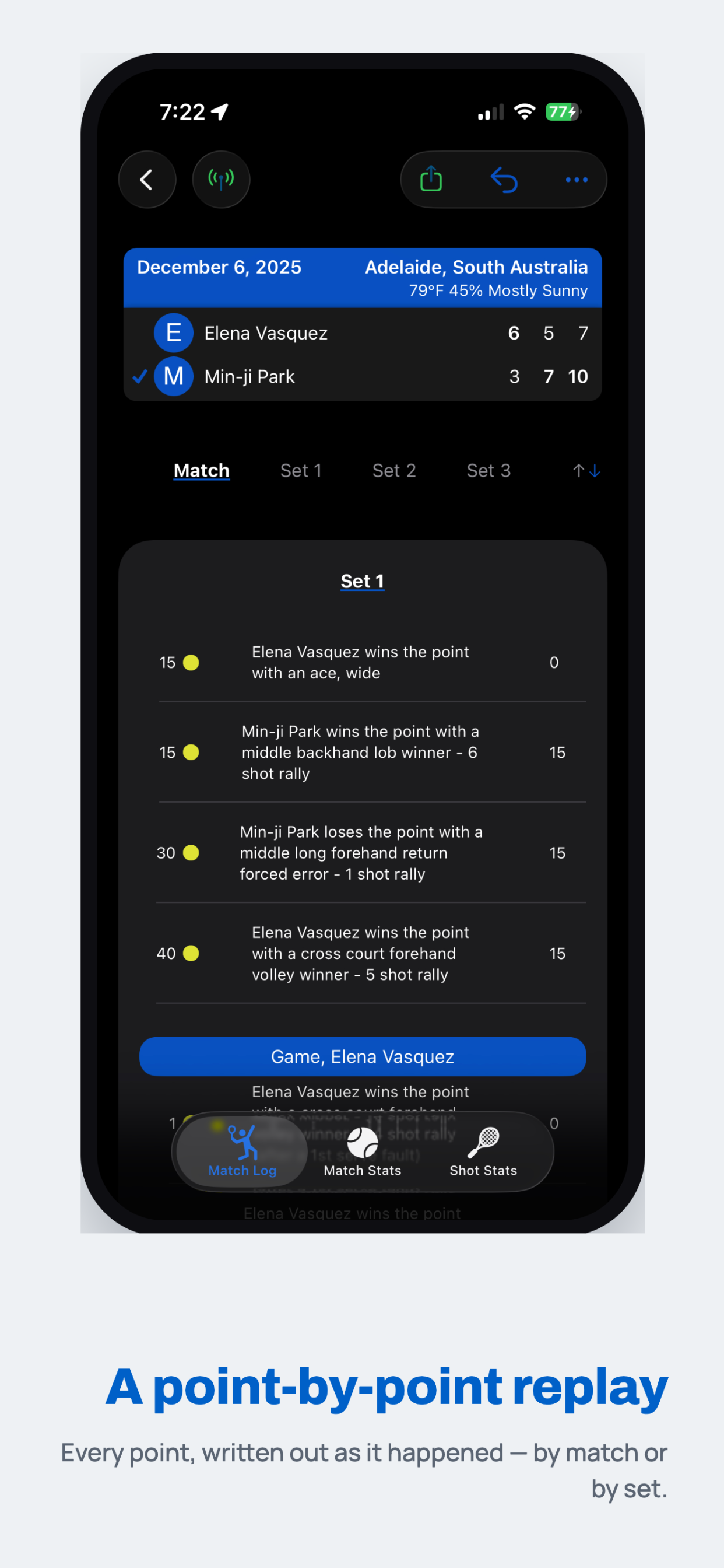 MatchTrack Tennis Score Keeper screenshot 9