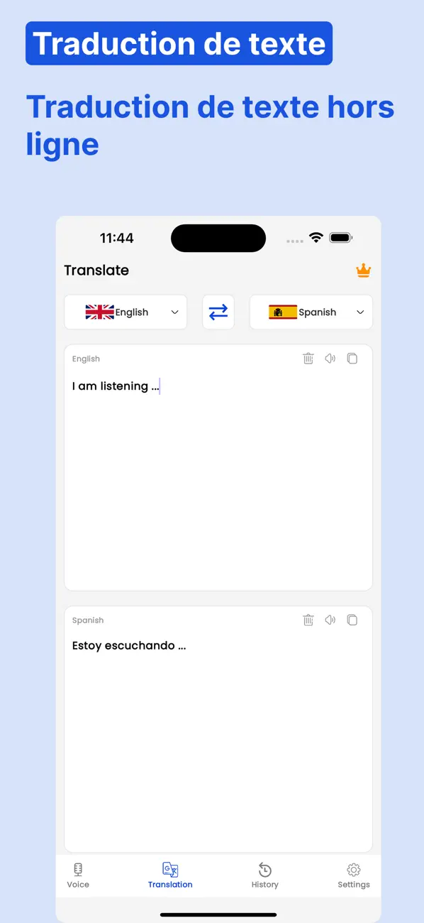 Screenshot #1 pour Transcription: Traduction Voix