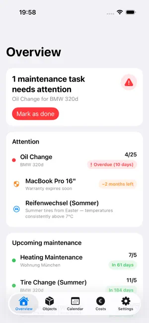 Upkeptly – Home & Car Care screenshot 1