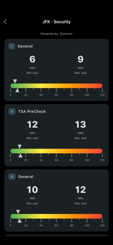 New York JFK Airport Flights iPhone screenshot