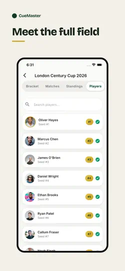 Скриншот CueMasters: Cue Sports Network на iPhone 6