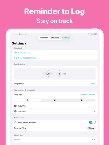 Weight Loss Tracker Pro iPad screenshot