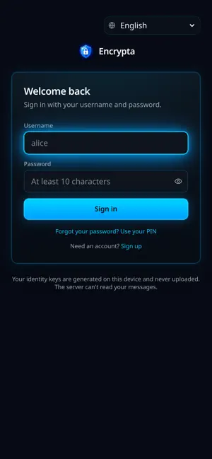 Encrypta: Private Messenger screenshot 2