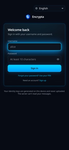 Encrypta: Private Messenger Screenshot 2 of 6