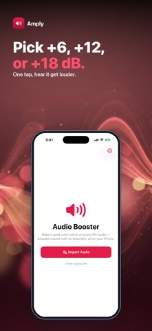Amply: Audio Volume Booster iPhone screenshot