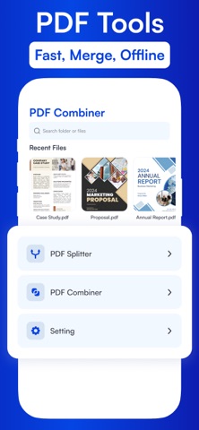 PDF Combiner – Merge Files iPhone screenshot