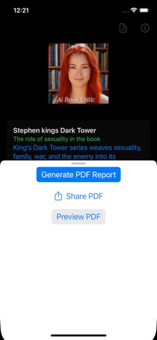 Ai Book Critic iPhone screenshot