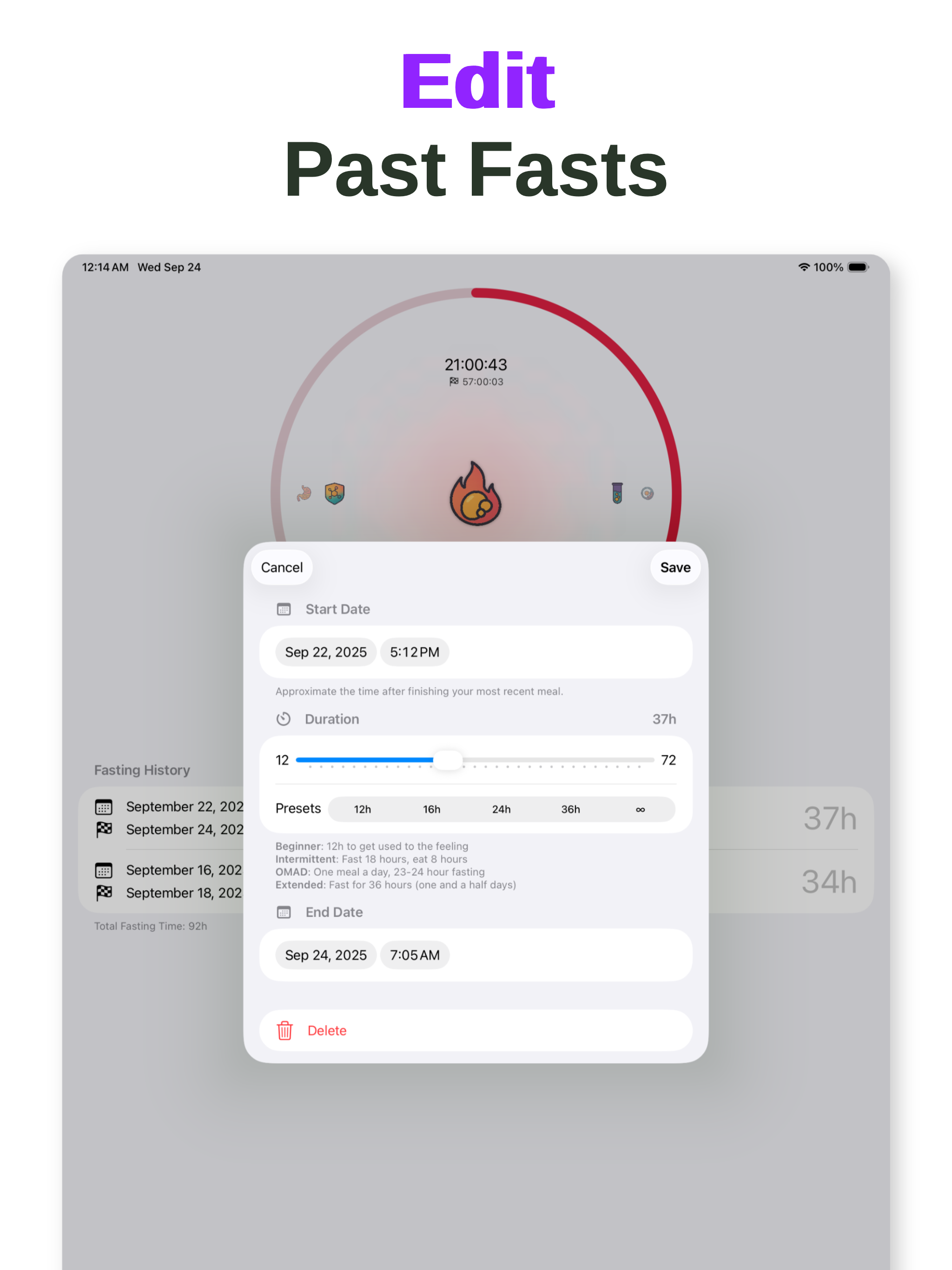 Minimal Fasting Tracker screenshot 6