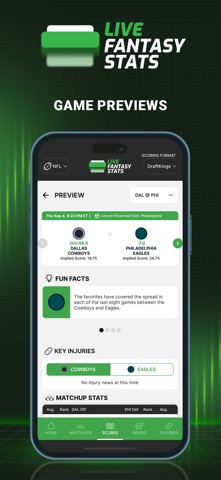 Live Fantasy Stats iPhone screenshot