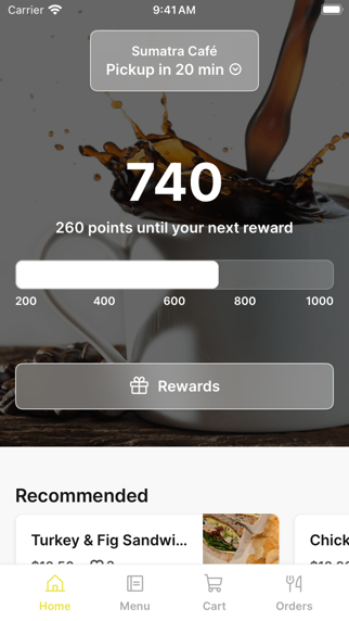 Sumatra Café iPhone screenshot 1 - Food & Drink app