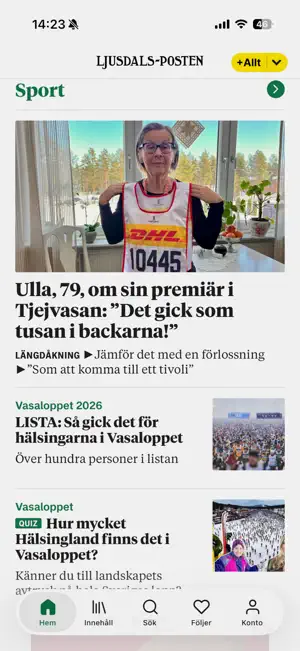 Ljusdals-Posten screenshot 2