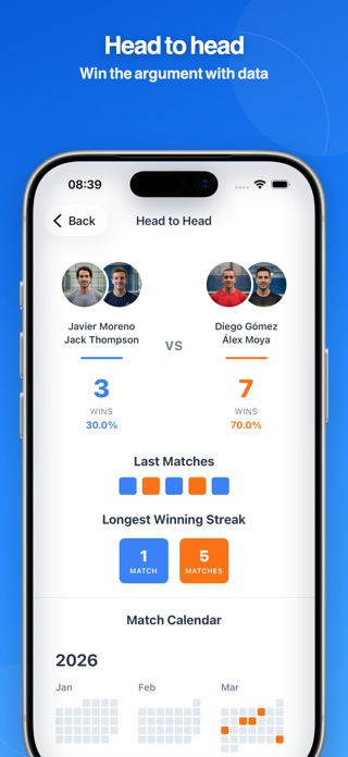 Padellog: Padel Match Tracker Screenshot 1 of 9