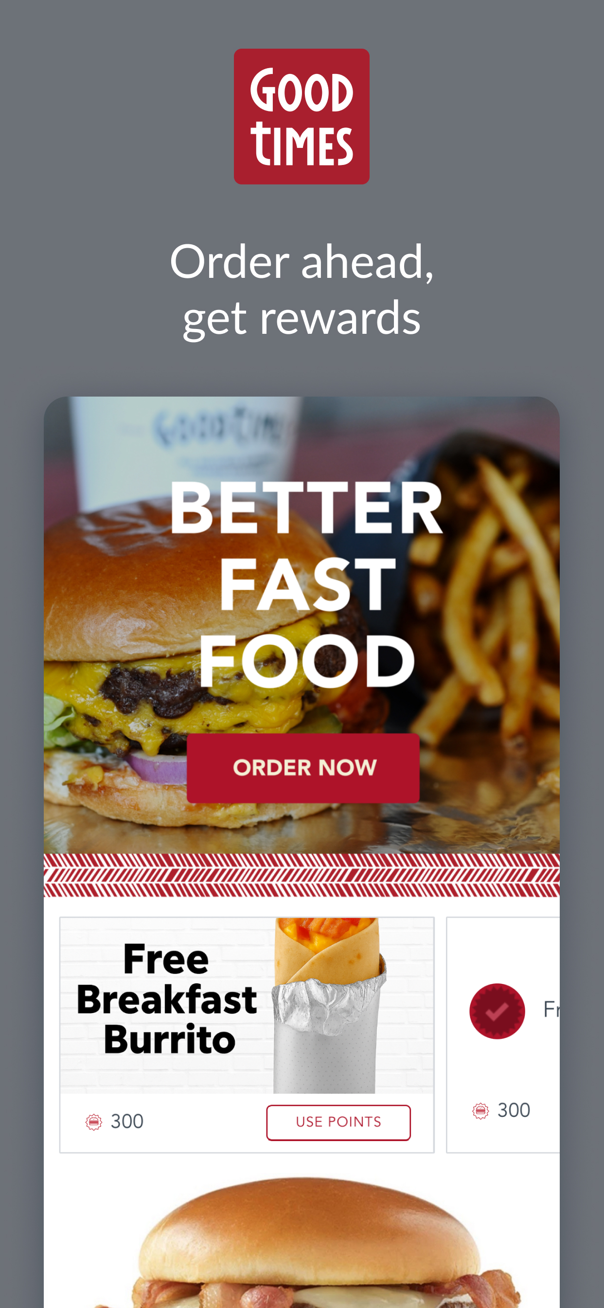 Good Times Burgers and Custar