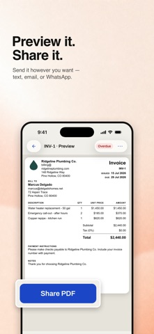 Invoice Maker: Estimates App Screenshot 3 of 6