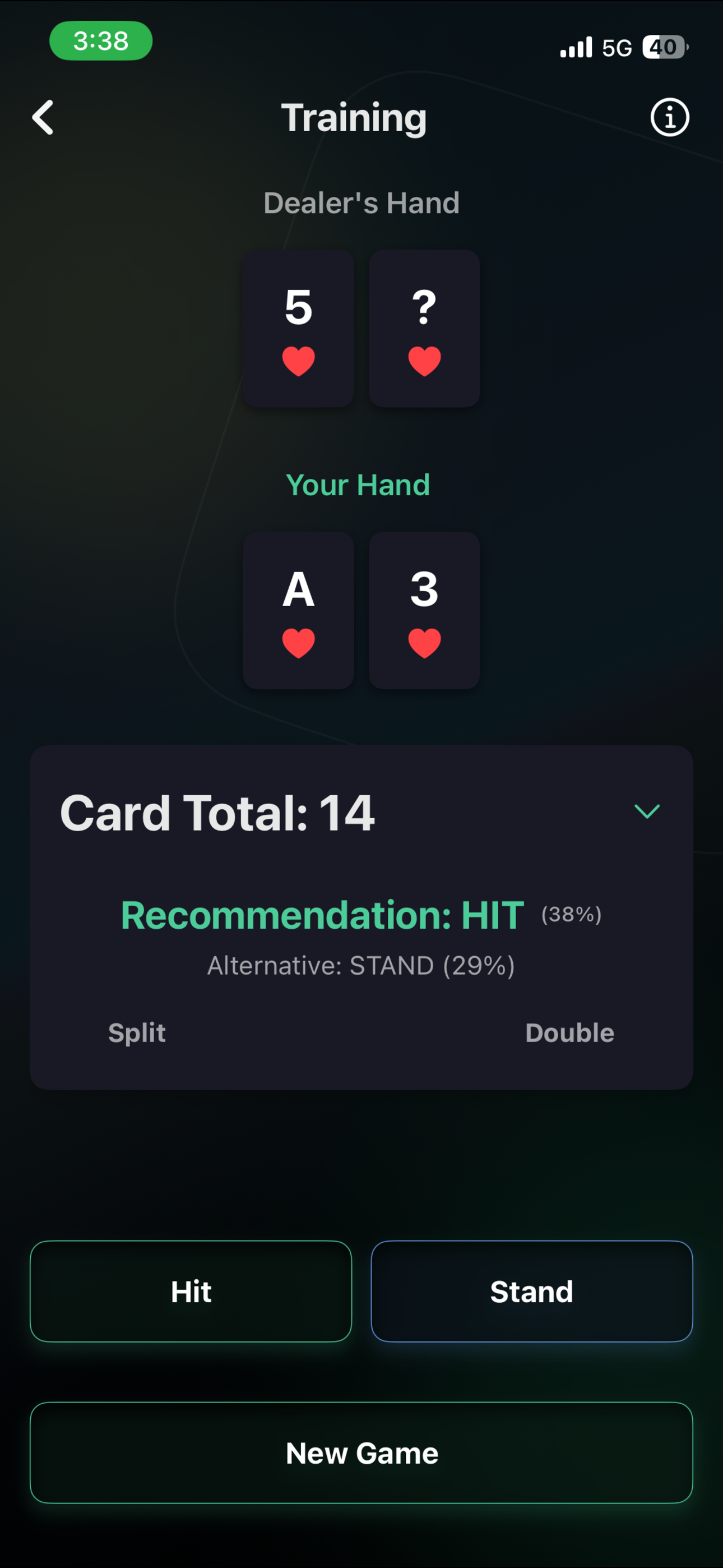 Blackjack AI Predictor: Casino