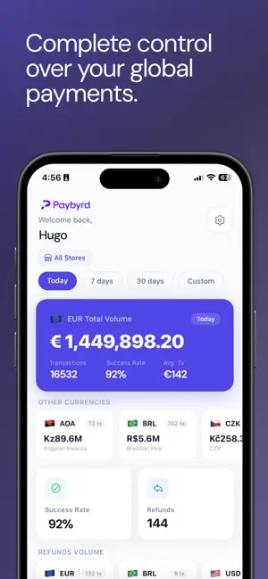 Paybyrd Dashboard screenshot 1