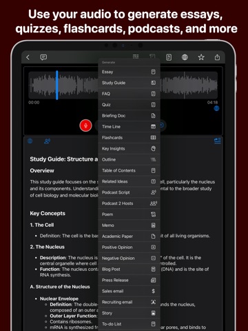 Aı Note Taker - Voice Notes iPad screenshot