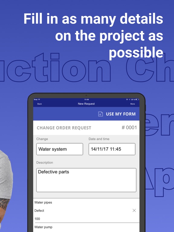Screenshot #5 pour Construction Change Order App