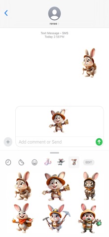 探险兔子贴纸 screenshot