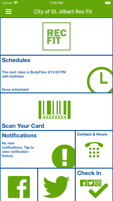 City of St. Albert RecFit Screenshot
