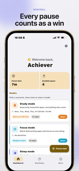 NoScroll: Pause First screenshot 1