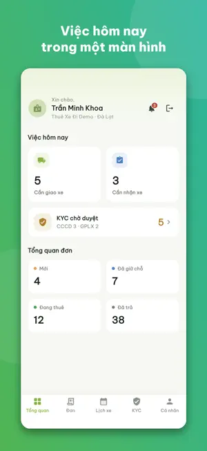 Thuê Xe Đi – Vận hành screenshot 1