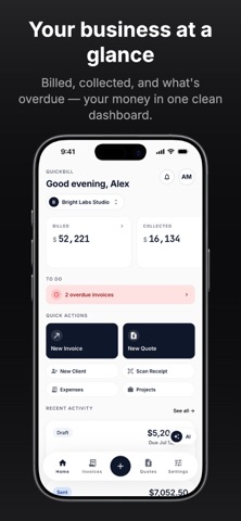 Quickbill: Invoice & Quotes iPhone screenshot