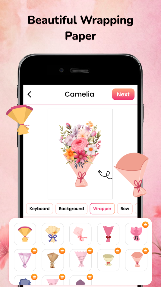 #3. Flower Language Keyboard DIY (iOS) By: Pinal Goti