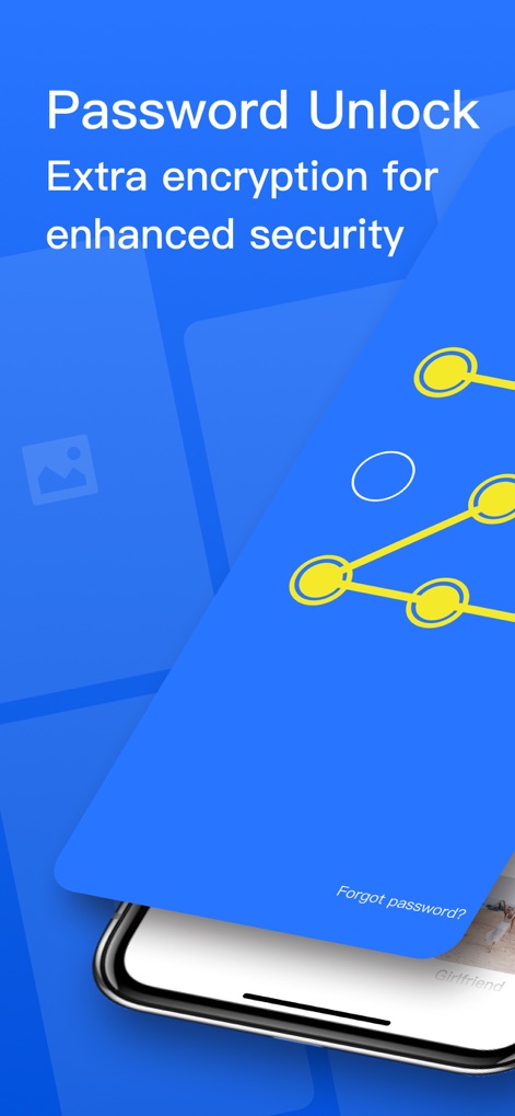Secret Safe Lock Vault Manager - Discover how the app employs a secure dot lock pattern for entry, offering extra encryption for enhanced security.