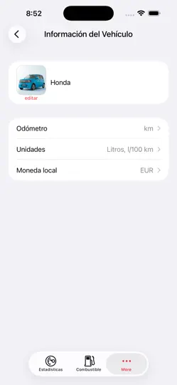 Captura de pantalla de Road Trip MPG Lite en iPhone 4