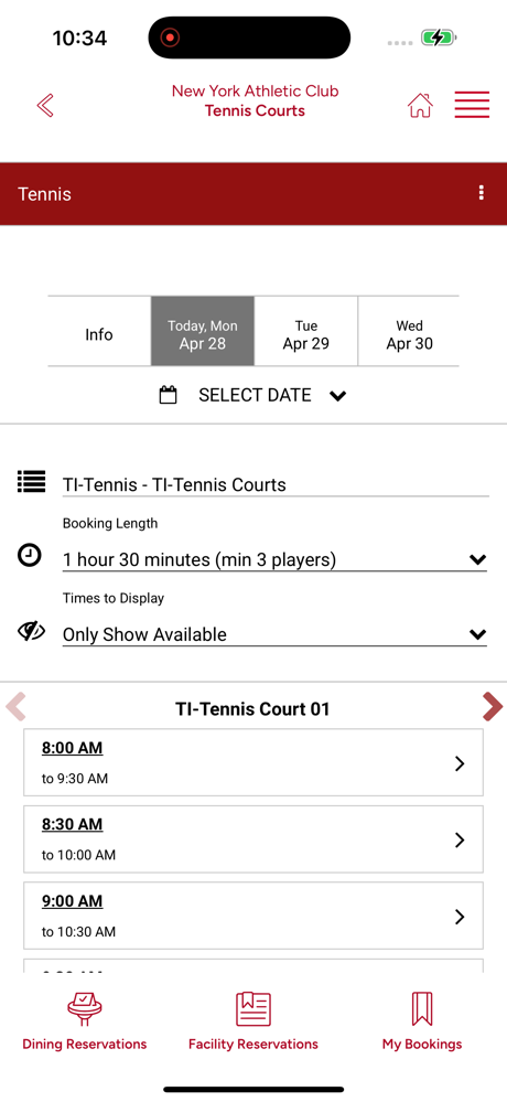 New York Athletic Club screenshot 5