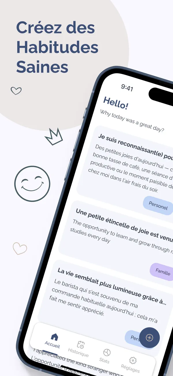 Screenshot #1 pour GratefulMe: Journal Intime