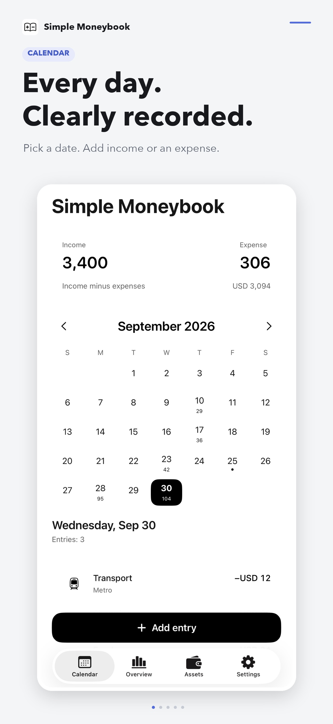 Screenshot 1 of Simple Moneybook