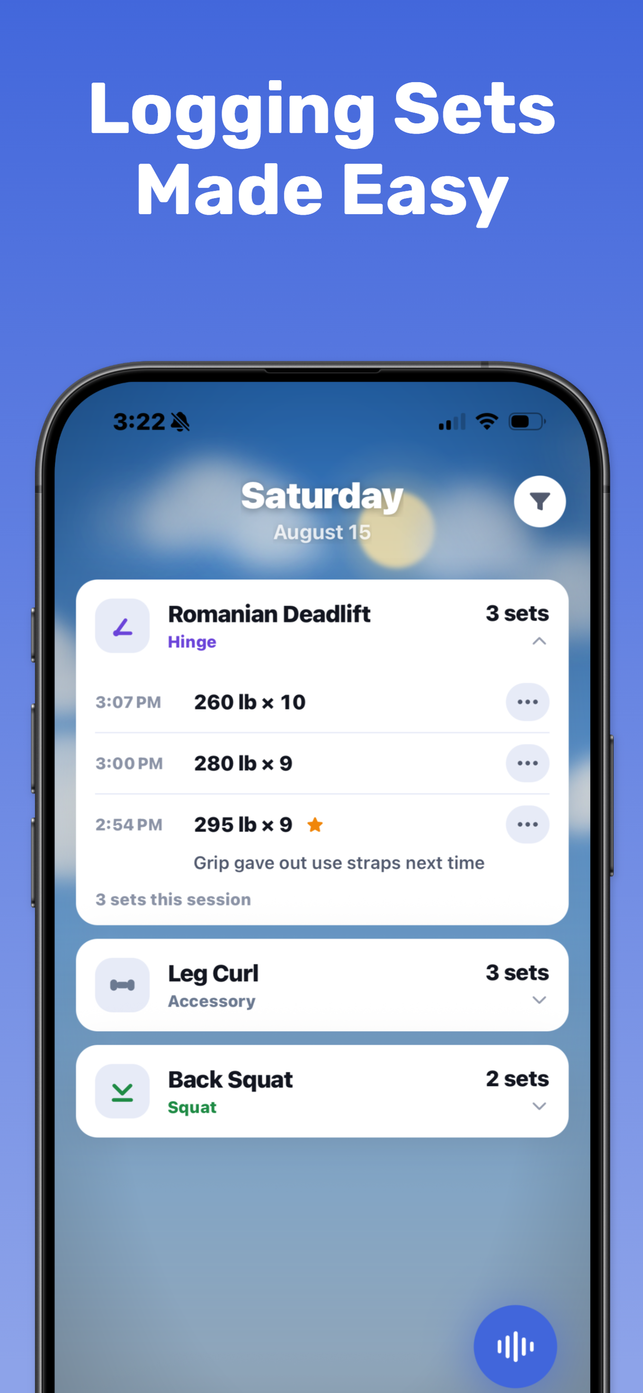 Re-rack: Voice Workout Tracker screenshot 2