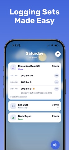 Re-rack: Voice Workout Tracker Screenshot 2 of 6