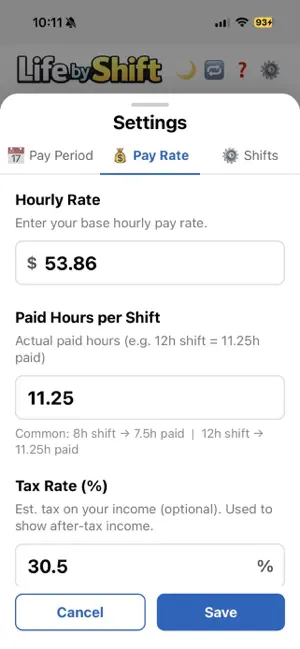 Life by Shift - shift tracker screenshot 3