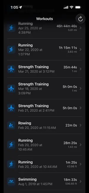 Workout Data Exporter screenshot 1